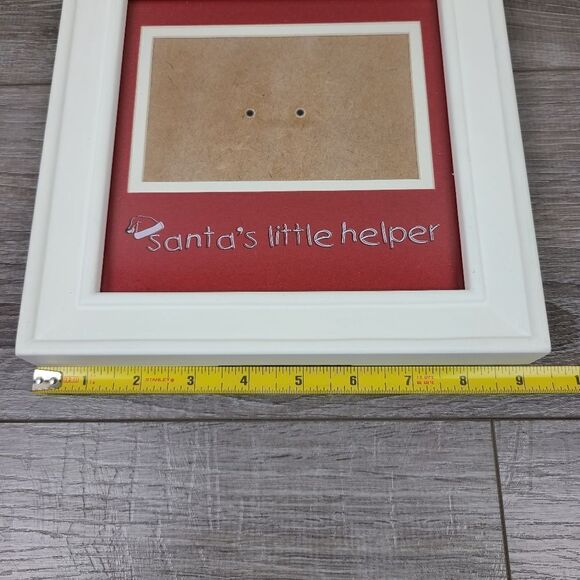 SANTA'S Little Helper Christmas Red and White Photo Picture Frame - Picture 7 of 11